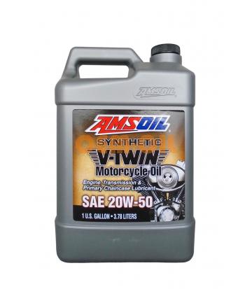 Мотоциклетное масло AMSOIL Synthetic V-Twin Motorcycle Oil SAE 20W-50 (3,784л)