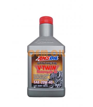 Мотоциклетное масло AMSOIL Synthetic V-Twin Motorcycle Oil SAE 20W-40 (0,946л)*