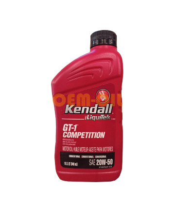 Моторное масло KENDALL GT-1® Competition Motor Oil with LiquidTek SAE 20W-50 (0,946л)