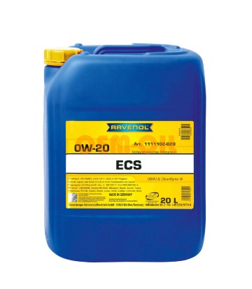 Моторное масло RAVENOL ECS EcoSynth SAE 0W-20 (20л)