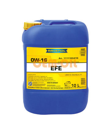 Моторное масло RAVENOL EFE Extra Fuel Economy SAE 0W-16 (10л) 