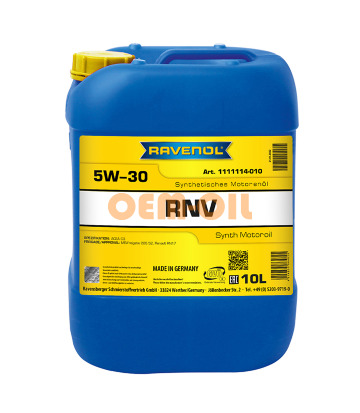 Моторное масло RAVENOL RNV SAE 5W-30 (10л)