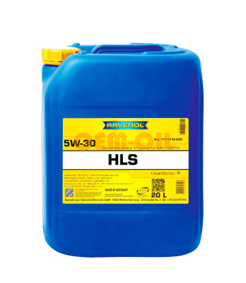 Моторное масло RAVENOL HLS SAE 5W-30 (20л) new