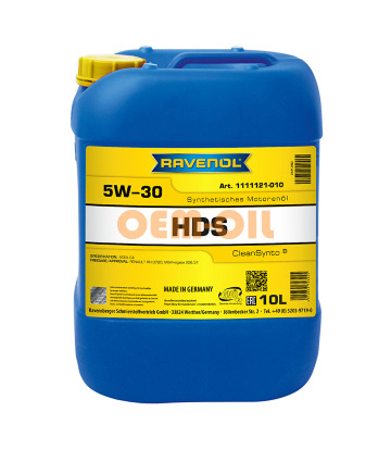 Моторное масло RAVENOL HDS SAE 5W-30 (10л) new