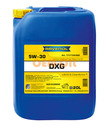 Моторное масло RAVENOL DXG SAE 5W-30 (20л)