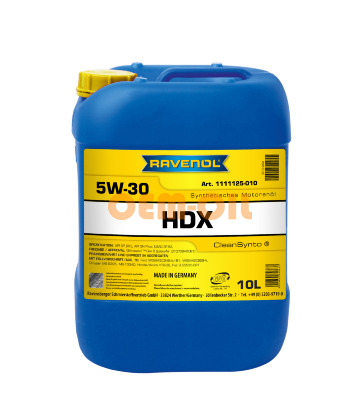 Моторное масло RAVENOL HDX SAE 5W-30 (10л)