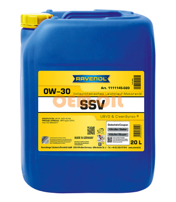 Моторное масло RAVENOL SSV Fuel Economy SAE 0W-30 (20л) new