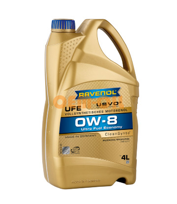 Моторное масло RAVENOL UFE Ultra Fuel Economy SAE 0W-8 (4л)
