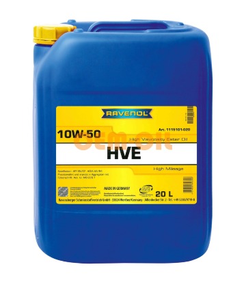 Моторное масло RAVENOL HVE High Viscosity Ester Oil SAE 10W-50 (20л)