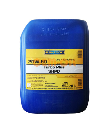 Моторное масло RAVENOL Turbo-Plus SHPD SAE 20W-50 (20л)
