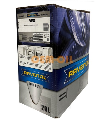 Моторное масло RAVENOL VEG SAE 5W-40 (20л) ecobox