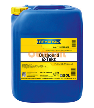Моторное масло для 2Т лод.моторов RAVENOL Outboardoel 2T Fullsynth. (20л)