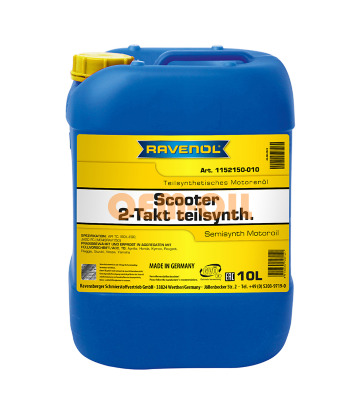 Моторное масло для 2-Такт скутеров RAVENOL Scooter 2-Takt Teilsynt (10л) new