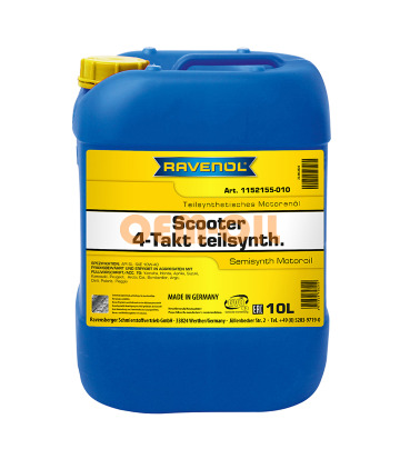 Моторное масло для 4-Такт скутеров RAVENOL Scooter 4-Takt Teilsynth. (10л) new