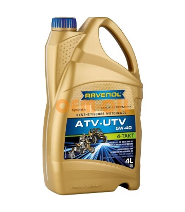 Моторное масло для 4-тактных двигателей RAVENOL ATV-UTV 4T SAE 5W-40 (4л)
