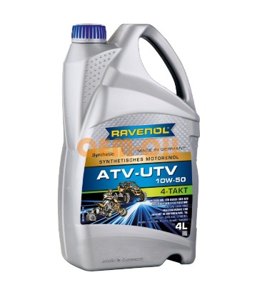 Моторное масло для 4-тактных двигателей RAVENOL ATV-UTV 4T SAE 10W-50 (4л)