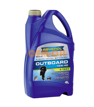 Моторное масло для 4-T лод.моторов RAVENOL Outboardoel 4T SAE 15W-40 (4л) new
