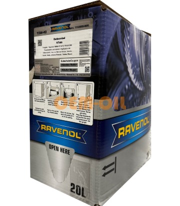 Моторное масло для 4-T лод.моторов RAVENOL Outboardoel 4T SAE 15W-40 (20л) ecobox
