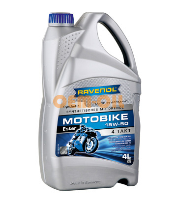Моторное масло RAVENOL Motobike 4-T Ester 15W-50 (4л) new