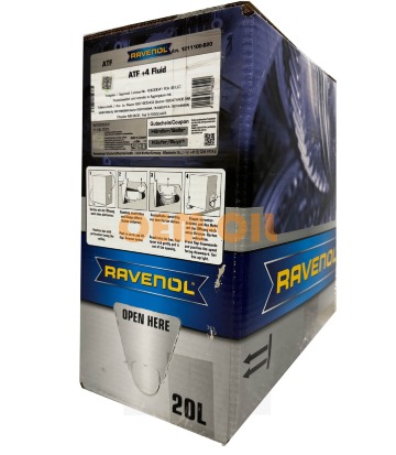 Трансмиссионное масло RAVENOL ATF+4 Fluid (20л) ecobox