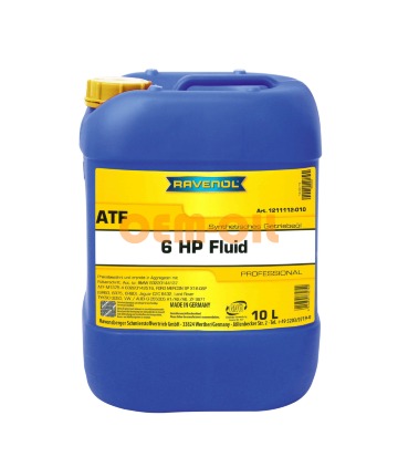 Трансмиссионное масло RAVENOL ATF 6 HP Fluid (10л) new