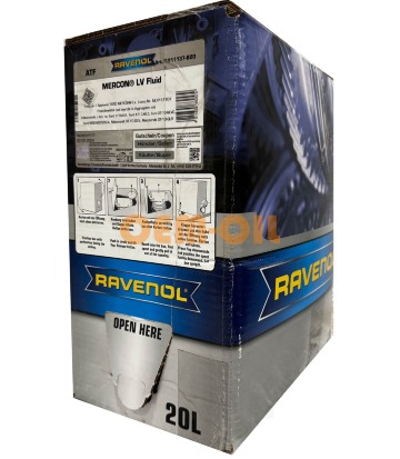Трансмиссионное масло RAVENOL ATF Mercon LV Fluid (20л) ecobox
