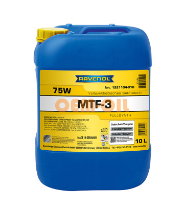 Трансмиссионное масло RAVENOL MTF -3 SAE 75W (10л) new