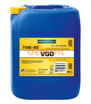 Трансмиссионное масло RAVENOL VGO SAE 70W-80 LS (20л) 
