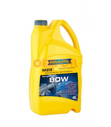 Трансмиссионное масло RAVENOL Getriebeoel MZG SAE 80 GL 4 (4л)