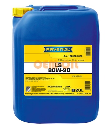 Трансмиссионное масло RAVENOL Sperrdiff. Hyp. Getr.Oil LS SAE 80W-90 GL-5 (20л)