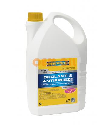 Антифриз концентрат жёлтый RAVENOL TTC Traditional Technology Coolant Concent (5л)