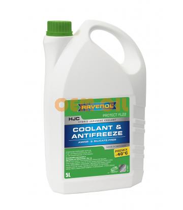 Антифриз готовый к прим. зеленый RAVENOL HJC Hybrid Japanese Coolant Premix -40°C (5л)