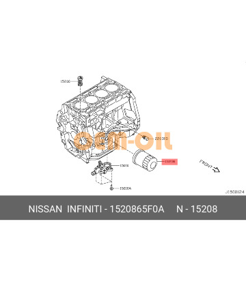 Фильтр масляный NISSAN арт. 1520865F0A