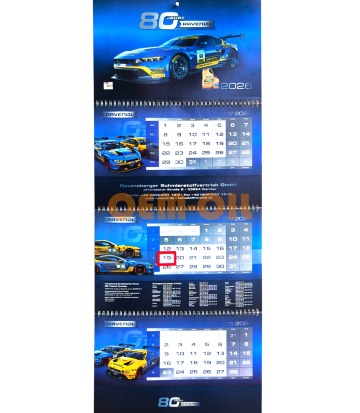 Фирменный квартальный календарь RAVENOL® на 2026 год