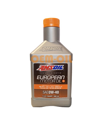 Моторное масло AMSOIL 100% Synthetic European Motor Oil FS SAE 0W-40 (0,946л)