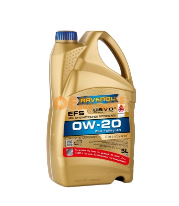 Моторное масло RAVENOL EFS EcoFullSynth. SAE 0W-20 (5л) 4+1