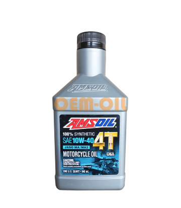 Моторное масло для 4-Такт AMSOIL 100% Synthetic 4T Performance 4-Stroke Motorcycle Oil SAE 10W-40 (0,946л)*